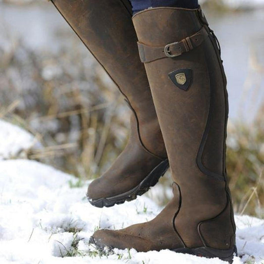 Damen Winterstiefel – Wasserdicht aus Leder im Reitstil