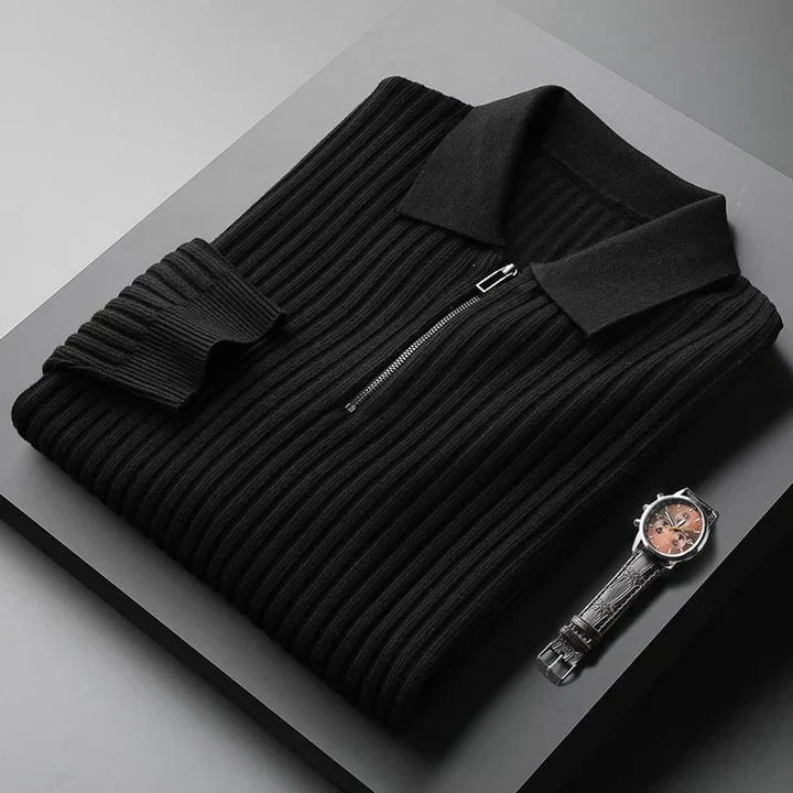 Eleganter Polokragen-Pullover für Herren – Ideal für stilvolle Freizeitlooks