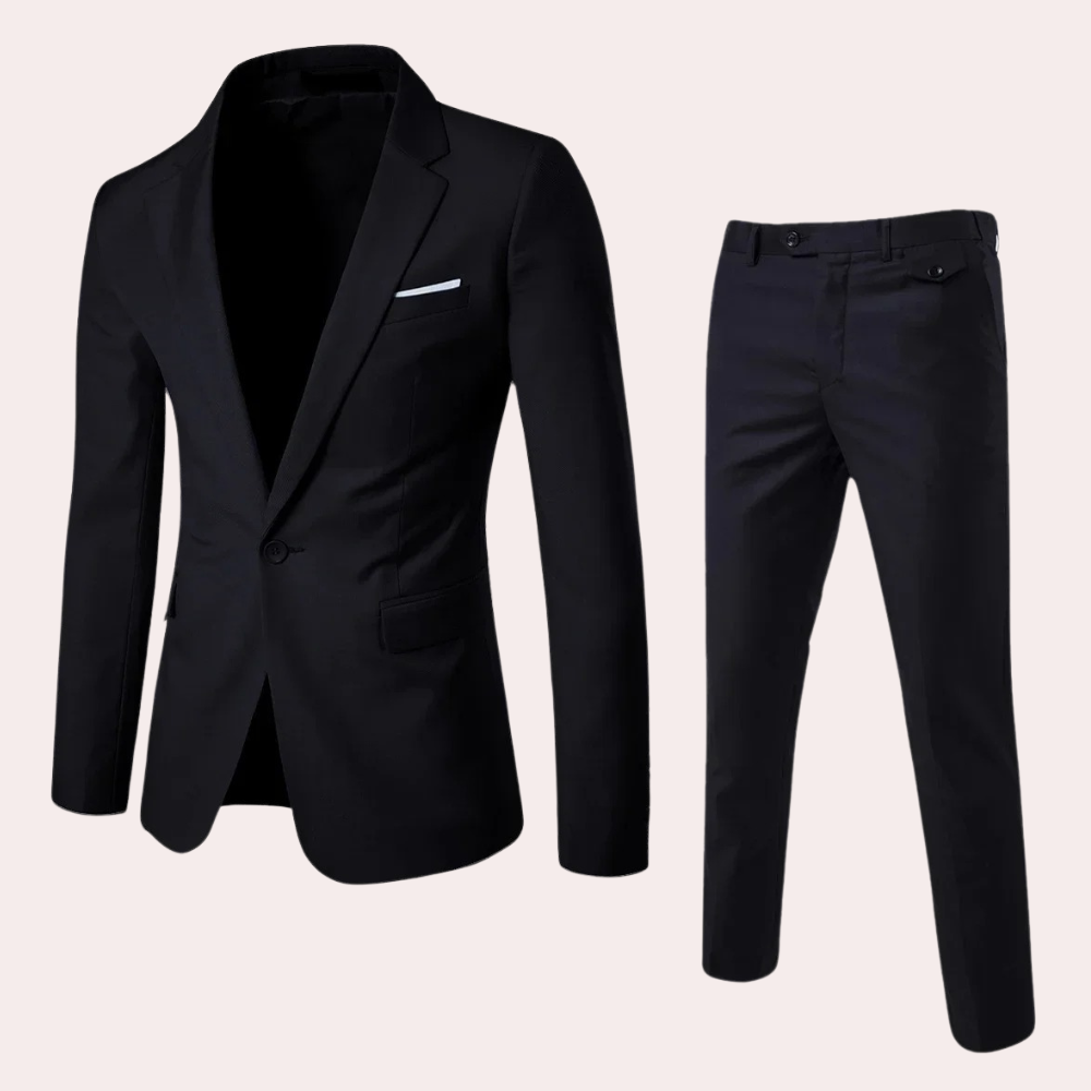 Timo | Zweiteiliges Herren-Set mit Slim Fit Blazer und passender Hose