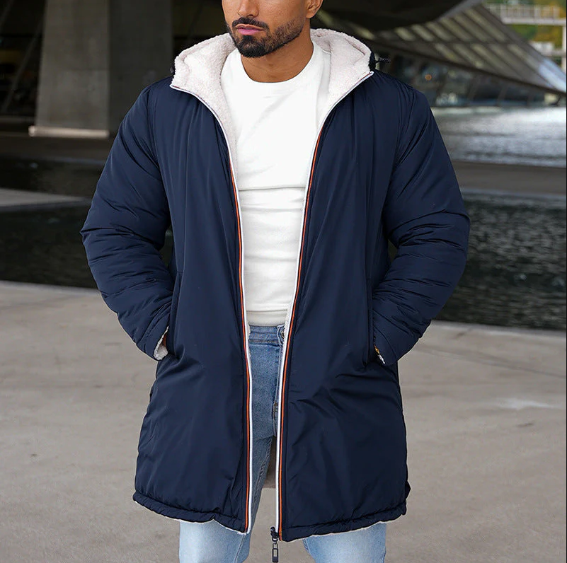 Zweifarbige Wendewarmjacke für Herren – Stilvoll und Funktional