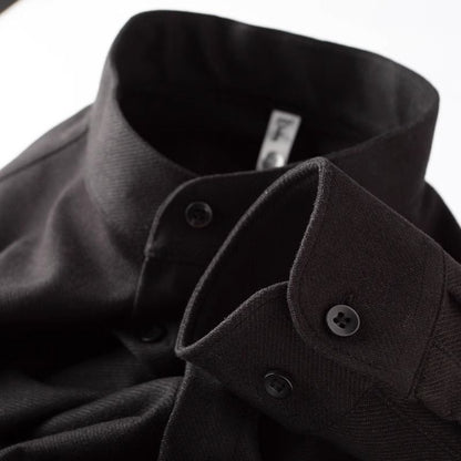 Elegante Slim Fit Winterjacke mit Stehkragen aus braunem, gebürstetem Wollmix für Herren