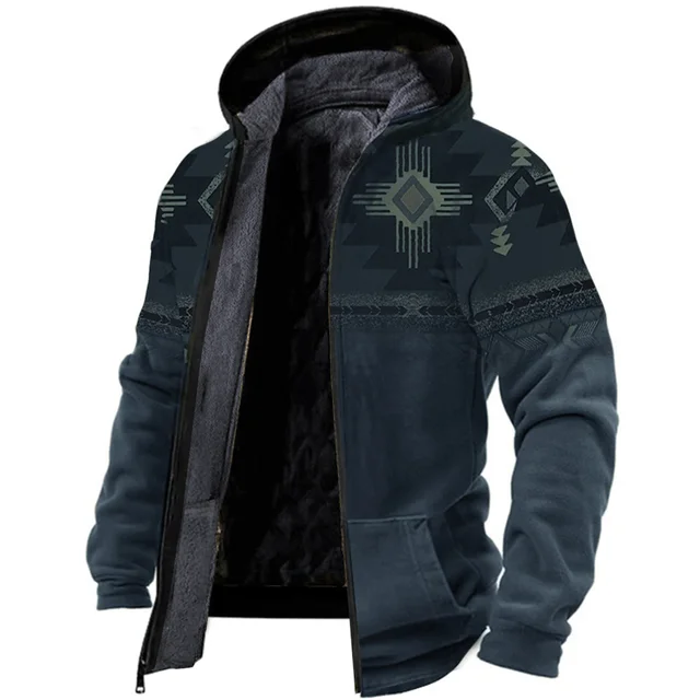 Susanna - warme vintage-fleece-herrenjacke