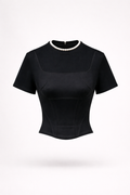 Pearl Contour Fitted Top