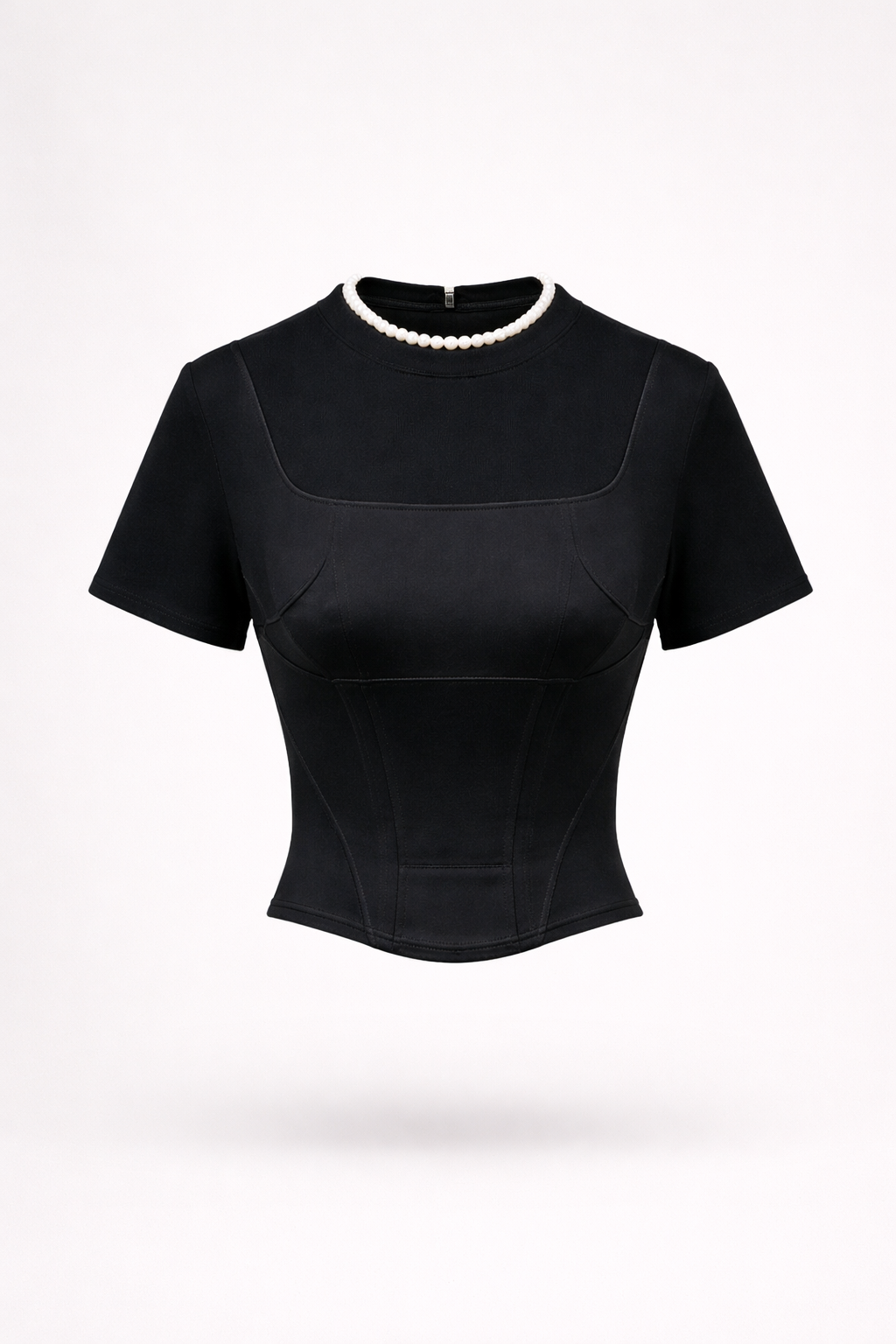 Pearl Contour Fitted Top