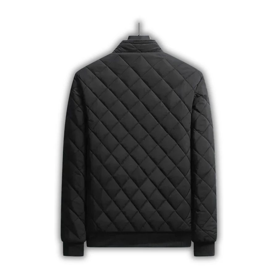 Wattierte herrenjacke mit fleecefutter