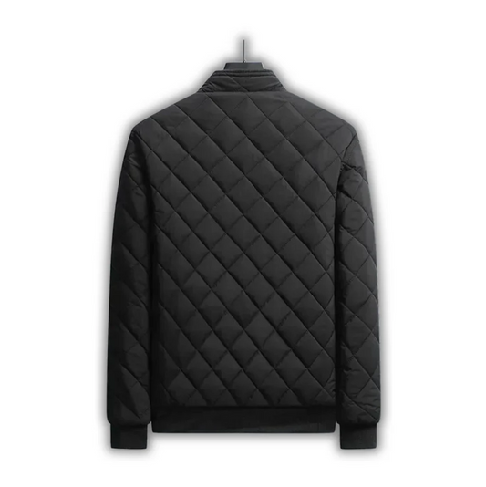 Wattierte herrenjacke mit fleecefutter