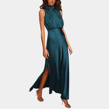 Amara | Damen-Maxikleid mit Schlitz – elegant, luftig und vielseitig
