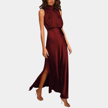 Amara | Damen-Maxikleid mit Schlitz – elegant, luftig und vielseitig