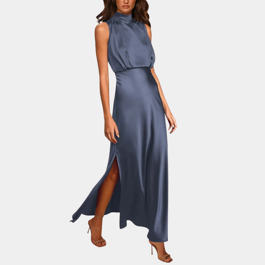 Amara | Damen-Maxikleid mit Schlitz – elegant, luftig und vielseitig