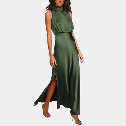 Amara | Damen-Maxikleid mit Schlitz – elegant, luftig und vielseitig