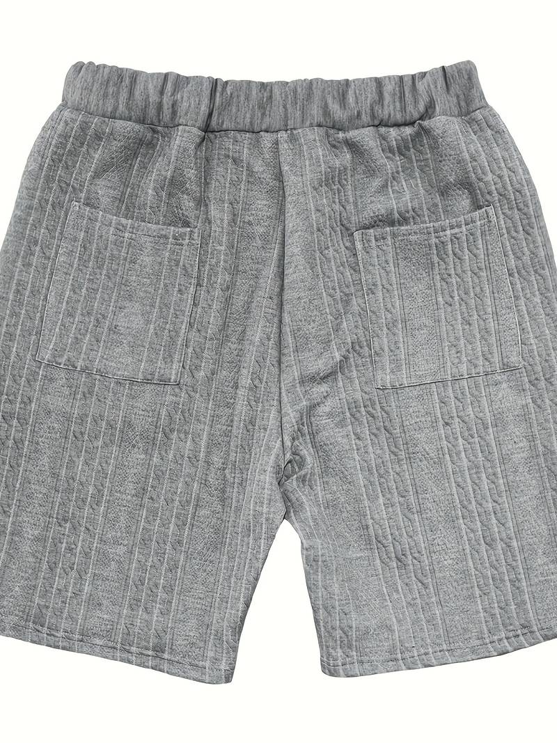 Andrew | Bequemes Strickset mit V-Ausschnitt und passenden Shorts für Herren | Stilvoll, komfortabel & vielseitig