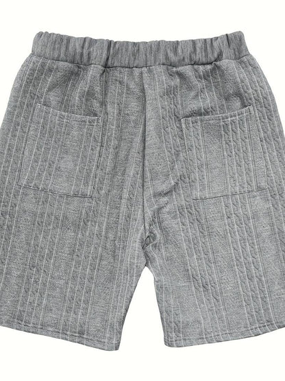 Andrew | Bequemes Strickset mit V-Ausschnitt und passenden Shorts für Herren | Stilvoll, komfortabel & vielseitig