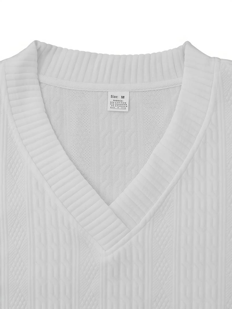 Andrew | Bequemes Strickset mit V-Ausschnitt und passenden Shorts für Herren | Stilvoll, komfortabel & vielseitig