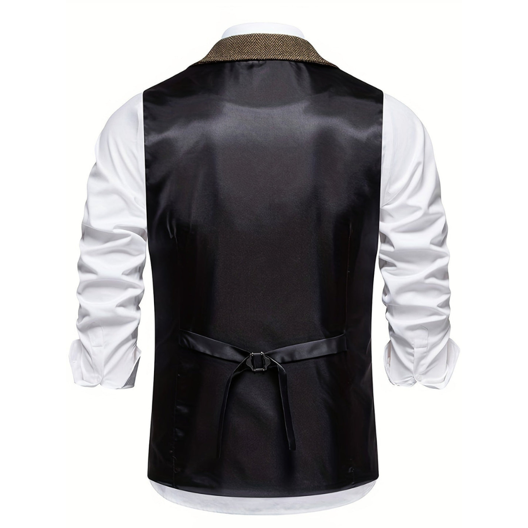 Archie | Klassische Herren-Weste mit schmaler Passform und Knopfleiste