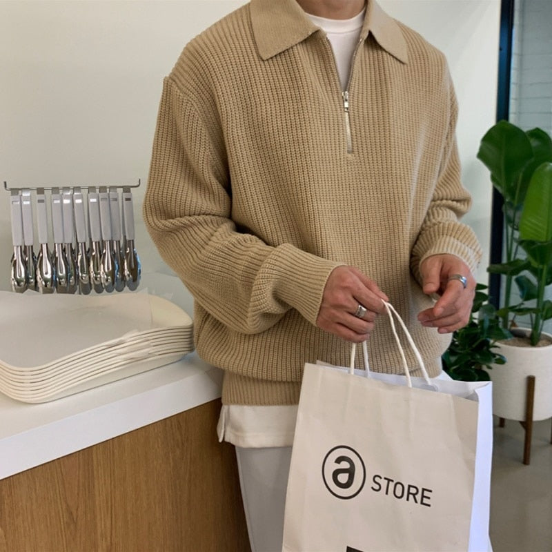 Bequemer Reißverschluss-Pullover für stilvolle Alltagslooks