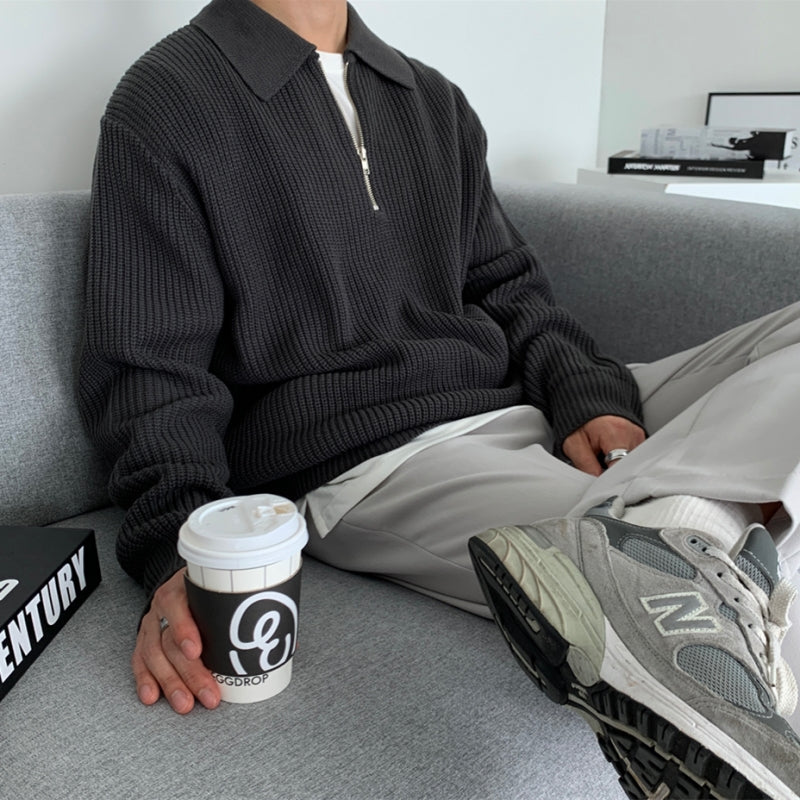 Bequemer Reißverschluss-Pullover für stilvolle Alltagslooks