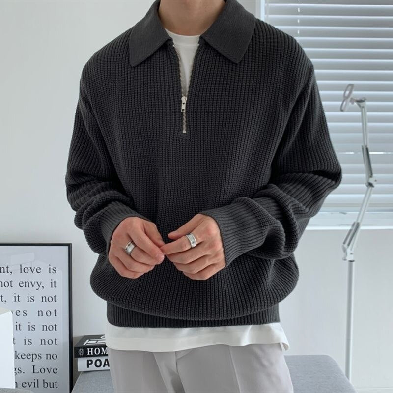 Bequemer Reißverschluss-Pullover für stilvolle Alltagslooks