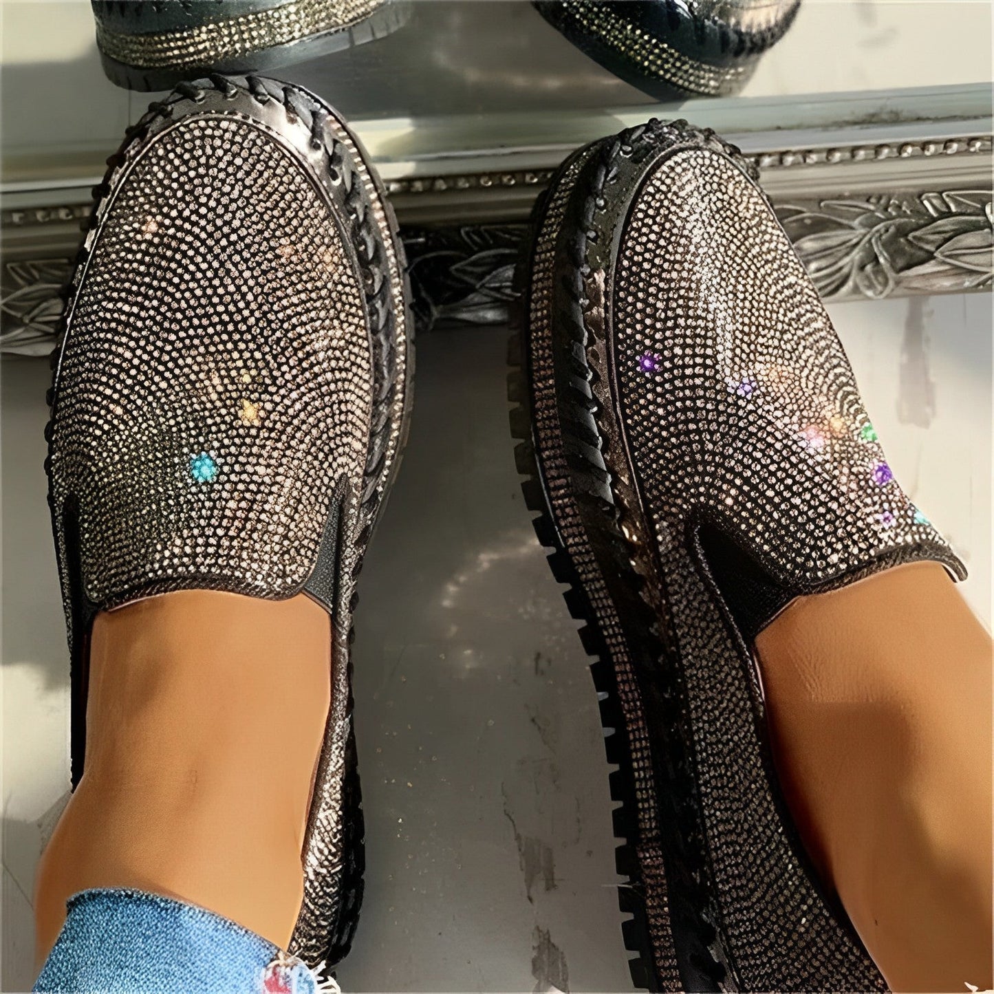 Candy Gem | Glitzernde Diamant-Loafer für Damen | Funkelnd, bequem & vielseitig