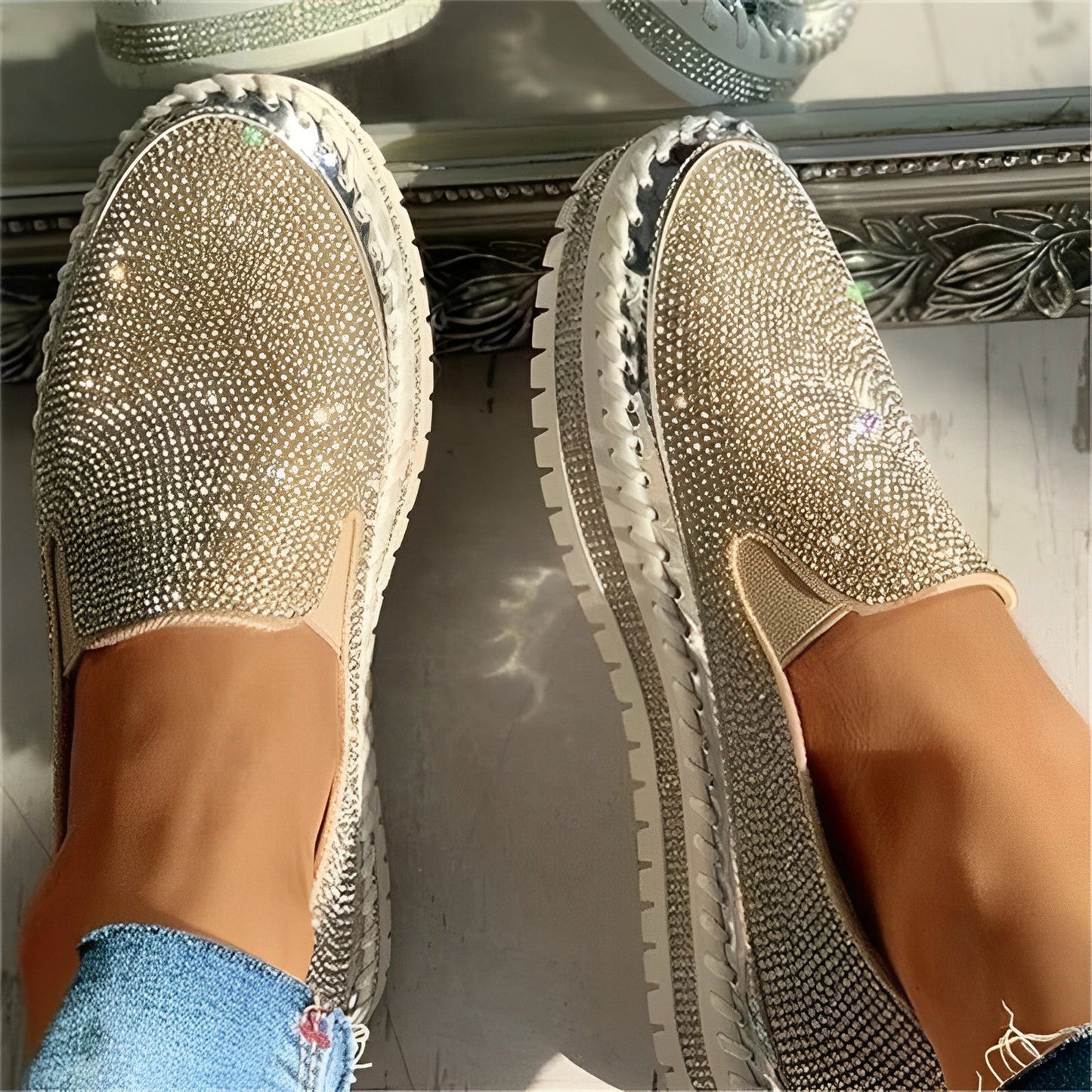 Candy Gem | Glitzernde Diamant-Loafer für Damen | Funkelnd, bequem & vielseitig