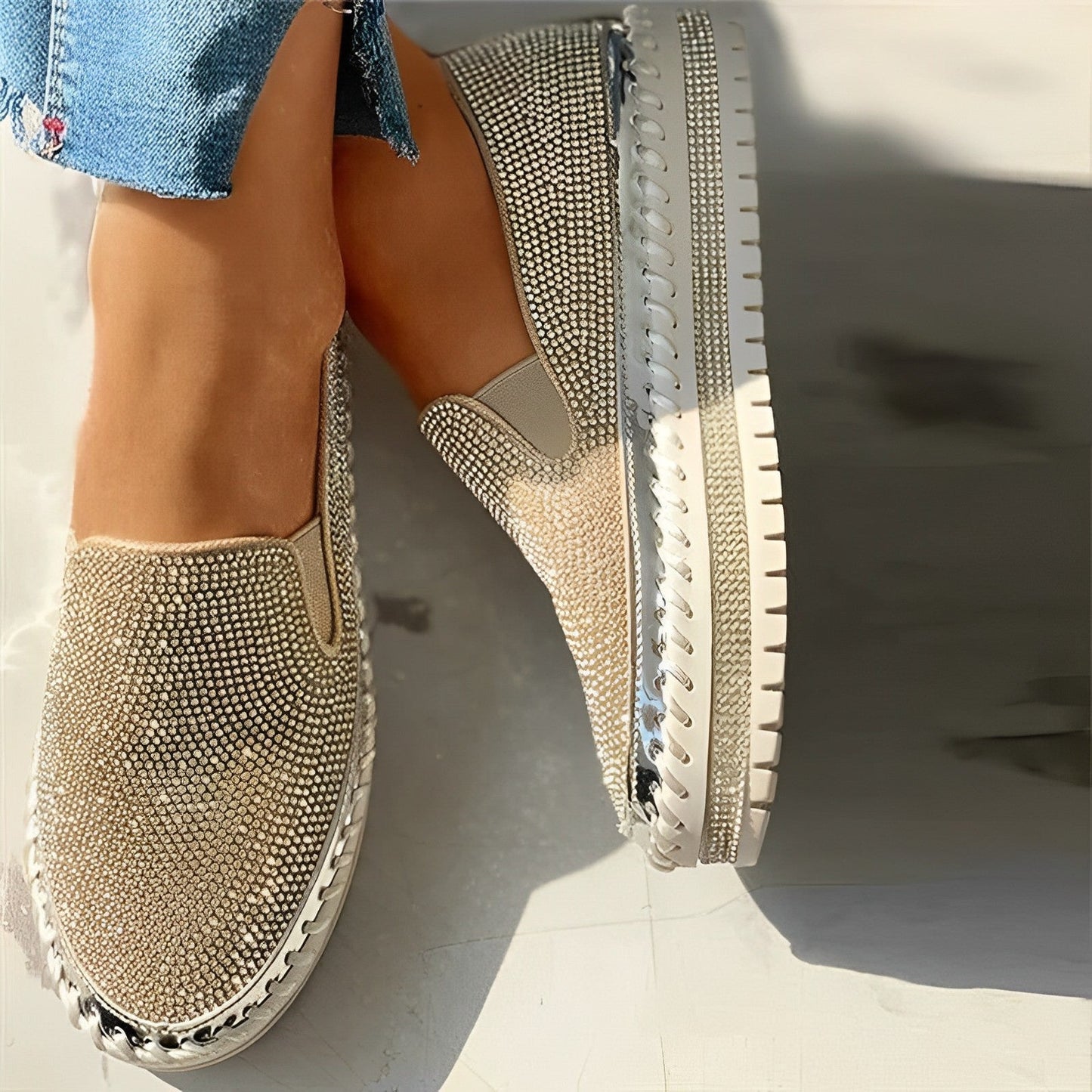Candy Gem | Glitzernde Diamant-Loafer für Damen | Funkelnd, bequem & vielseitig