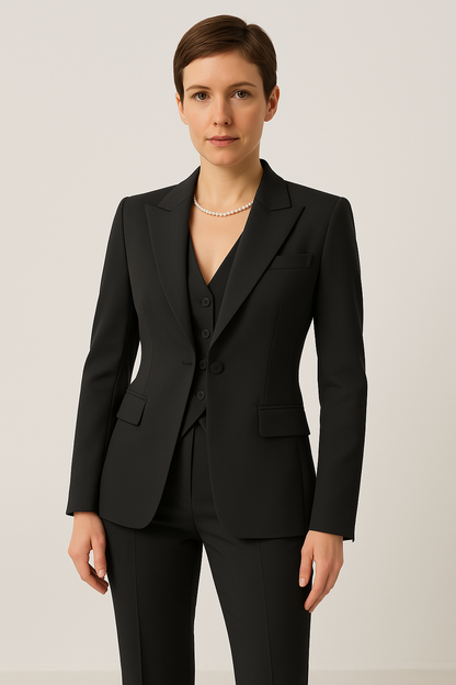 Clara | Dreiteiliges Damen-Set mit Blazer, Weste und Hose für stilvolle Auftritte