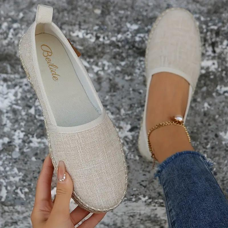 Clara | Flache Espadrilles aus Segeltuch für Damen | Leicht, atmungsaktiv & stilvoll