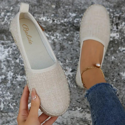 Clara | Flache Espadrilles aus Segeltuch für Damen | Leicht, atmungsaktiv & stilvoll