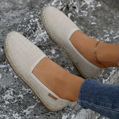 Clara | Flache Espadrilles aus Segeltuch für Damen | Leicht, atmungsaktiv & stilvoll