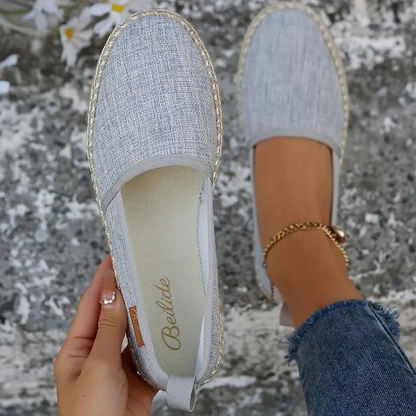 Clara | Flache Espadrilles aus Segeltuch für Damen | Leicht, atmungsaktiv & stilvoll