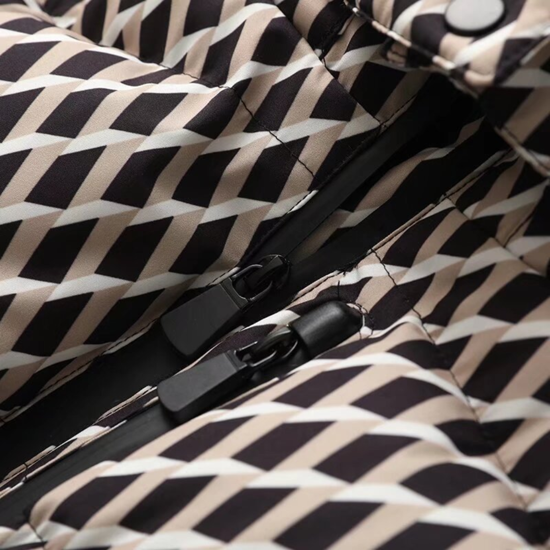 Damen Daunen Steppjacke mit Gürtel – Taillierte Winterjacke