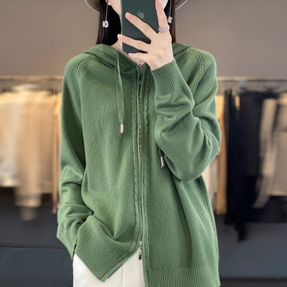 Damen Kapuzenjacke Warm & Weich – Reißverschluss Hoodie für Freizeit & Alltag