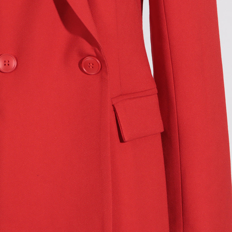 Damen Mantel Doppelreihig – Langer Wintermantel im klassischen Design