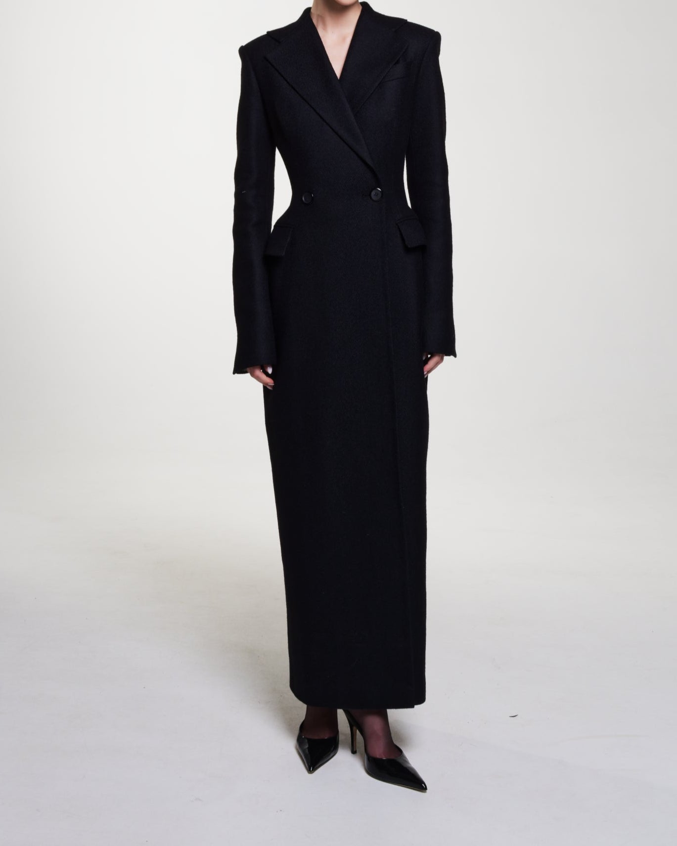 Damen Mantel Doppelreihig – Langer Wintermantel im klassischen Design