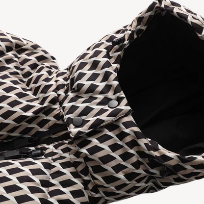 Damen Pufferjacke mit Gürtel – Warme Steppjacke für Winter