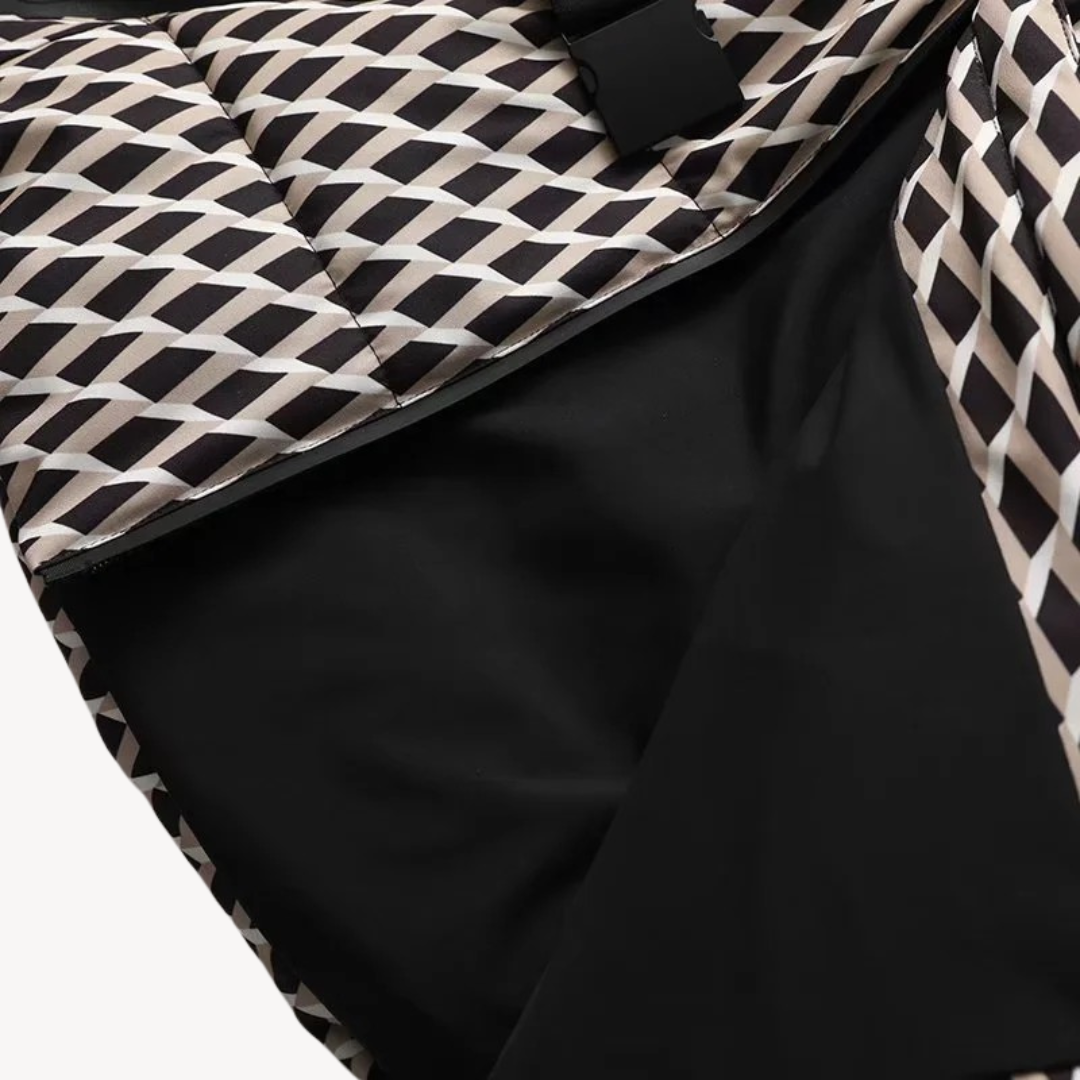 Damen Pufferjacke mit Gürtel – Warme Steppjacke für Winter