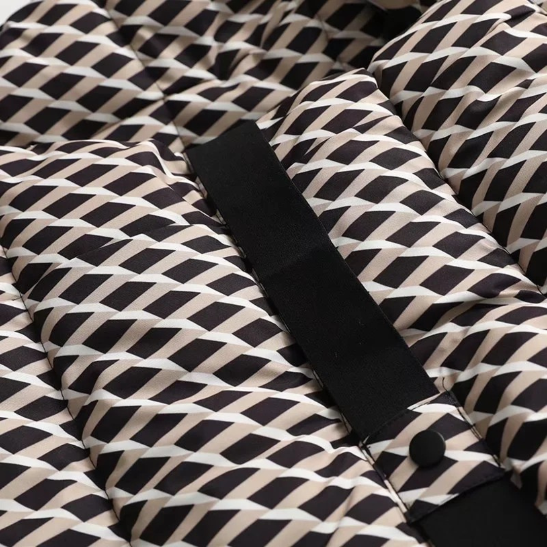 Damen Pufferjacke mit Gürtel – Warme Steppjacke für Winter