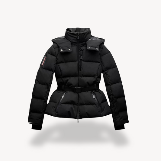 Damen Pufferjacke – Mit Gürtel & Wasserabweisend für Winter