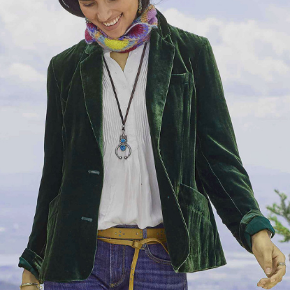 Damen Samtblazer – Luxus Slim Fit Jacke für alle Jahreszeiten