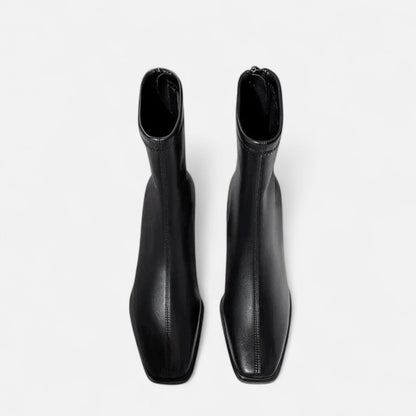 Damen Stiefeletten – Vintage-Stil mit Quadratischer Spitze