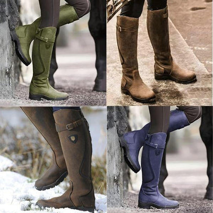 Damen Winterstiefel – Wasserdicht aus Leder im Reitstil