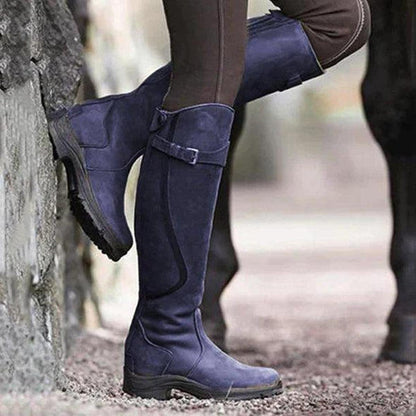 Damen Winterstiefel – Wasserdicht aus Leder im Reitstil