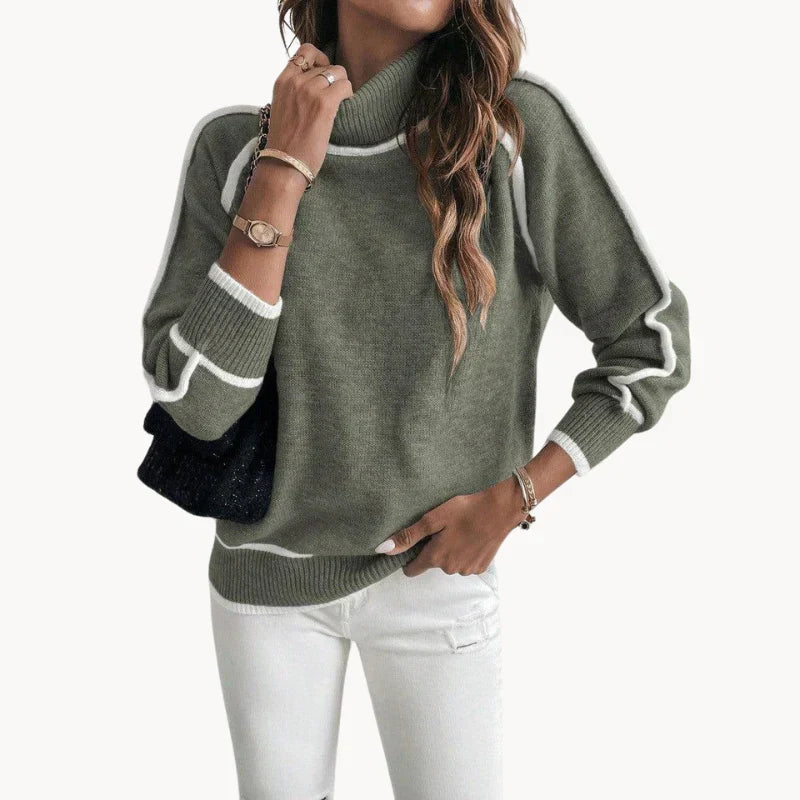 Eleganter Damenpullover mit warmem Futter für stilvolle Anlässe