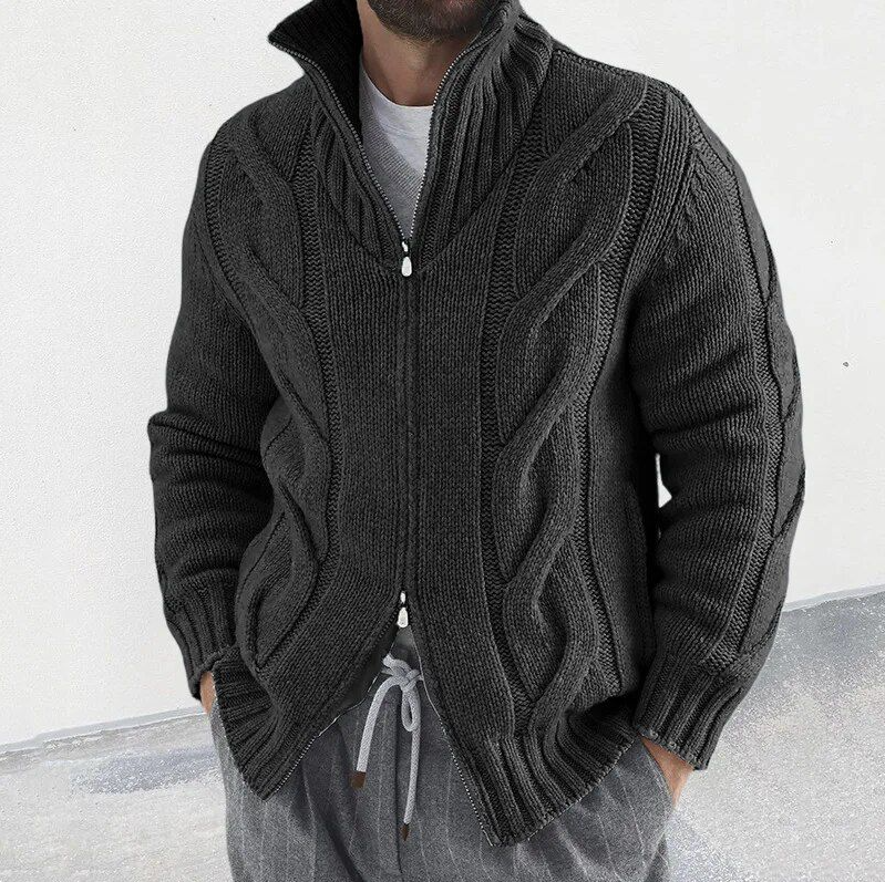 Eleganter Herren-Cardigan aus hochwertiger Wolle – Stilvoll und warm