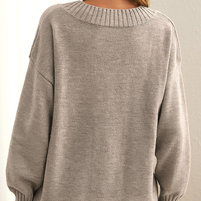 Eleganter V-Ausschnitt Kaschmirpullover für Damen – Weich und Bequem