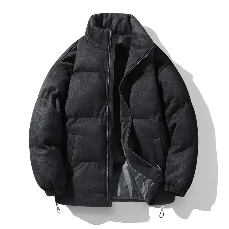 Eleganter Wildleder-Parka mit Stilvollem Kragen für Herren