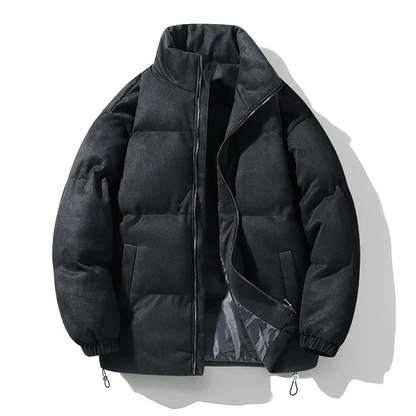 Eleganter Wildleder-Parka mit Stilvollem Kragen für Herren