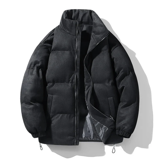 Eleganter Wildleder-Parka mit Stilvollem Kragen für Herren