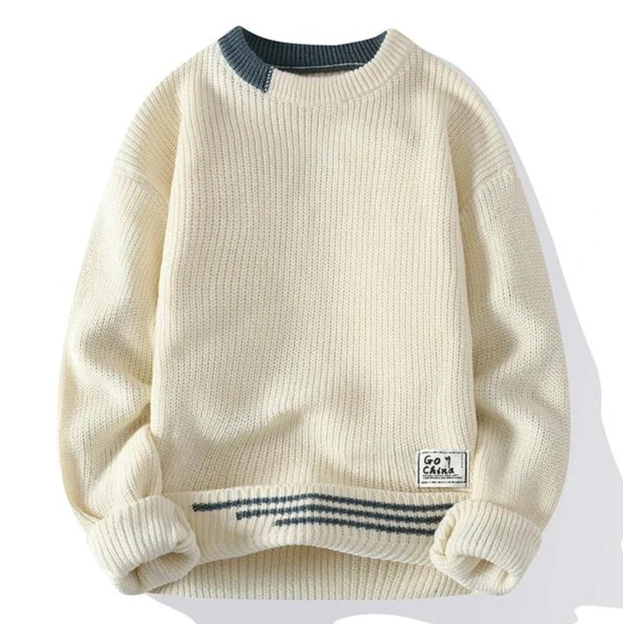Gemütlicher Herrenstrickpullover aus nachhaltigem Material