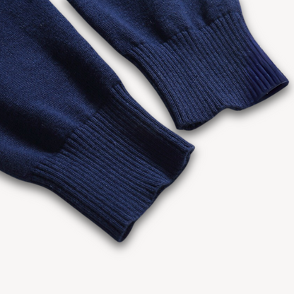 Herren V-Ausschnitt Pullover – Baumwollmix, Schmale Passform