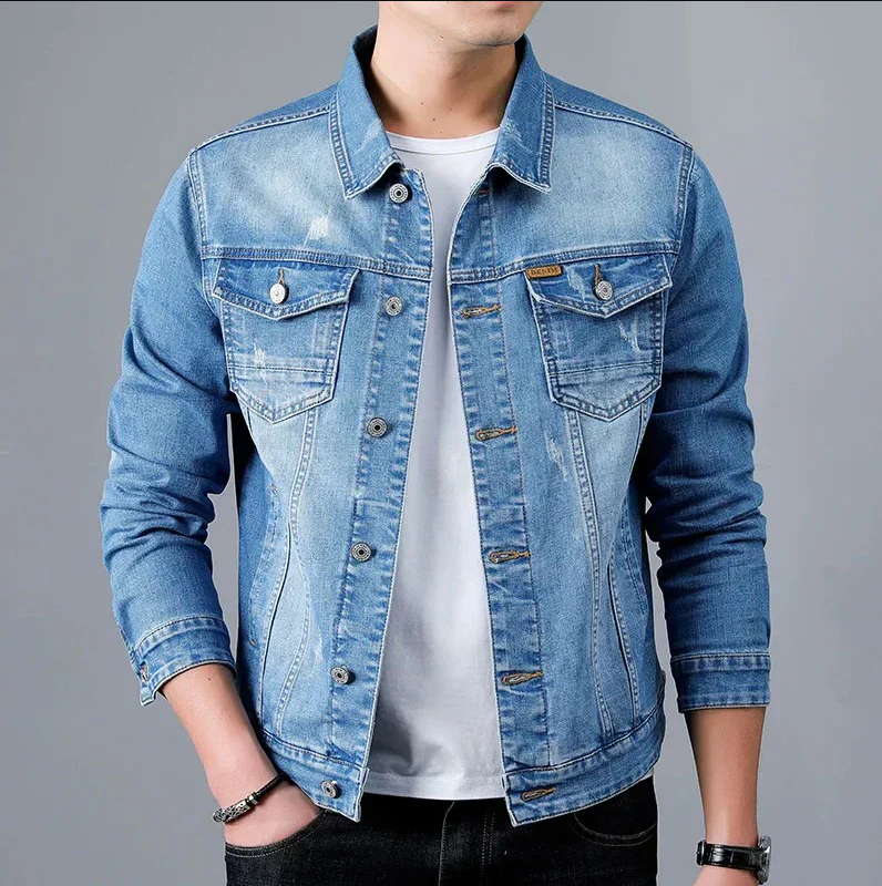 Klassische gewaschene Herrenjacke im Vintage-Stil